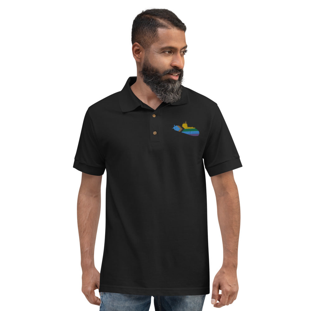 Multi coloured Sub Embroidered Polo Shirt