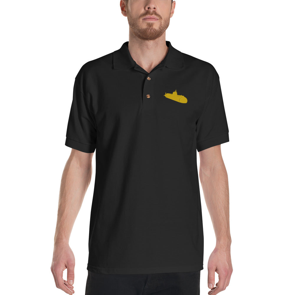 Yellow Sub Embroidered Polo Shirt
