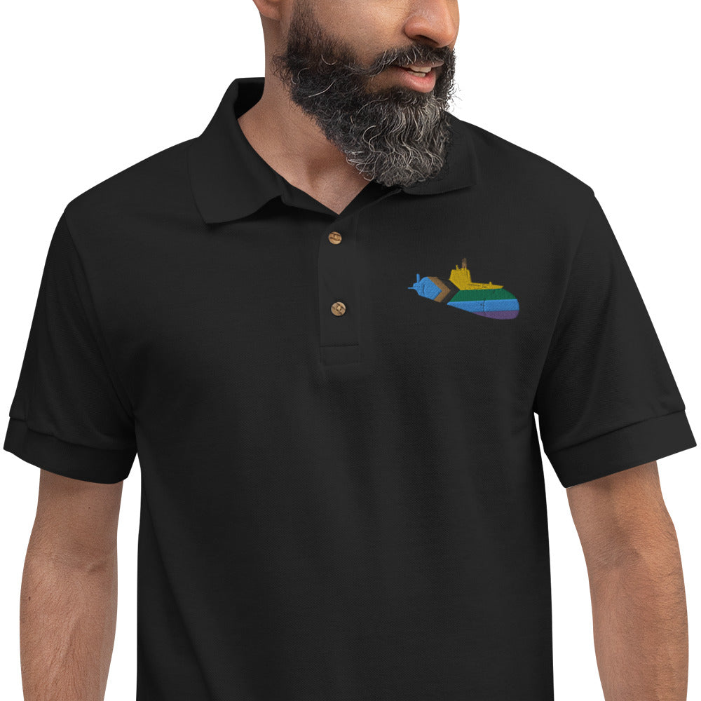 Multi coloured Sub Embroidered Polo Shirt