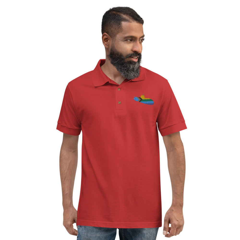 Multi coloured Sub Embroidered Polo Shirt