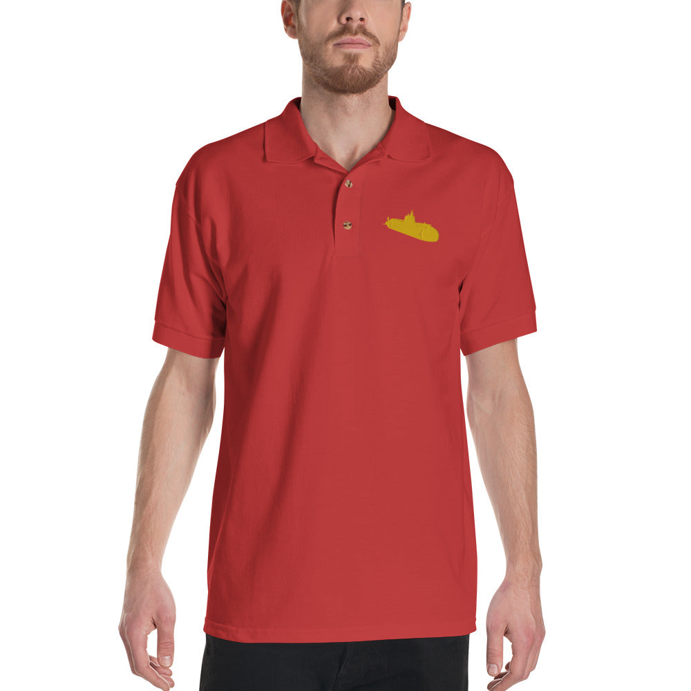 Yellow Sub Embroidered Polo Shirt