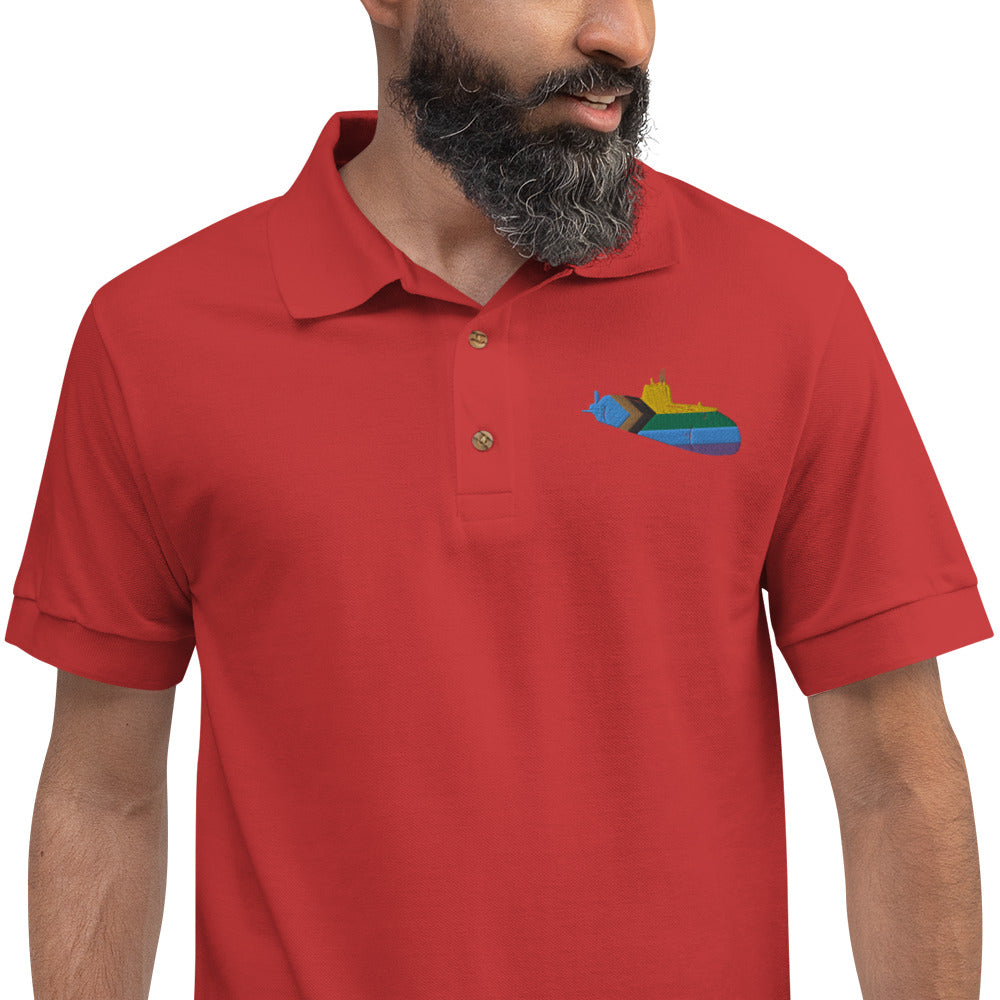 Multi coloured Sub Embroidered Polo Shirt