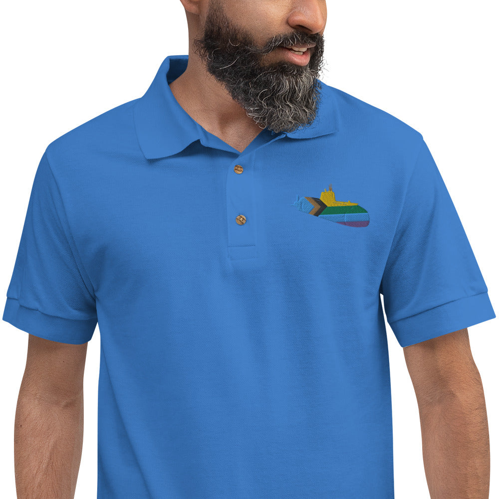 Multi coloured Sub Embroidered Polo Shirt