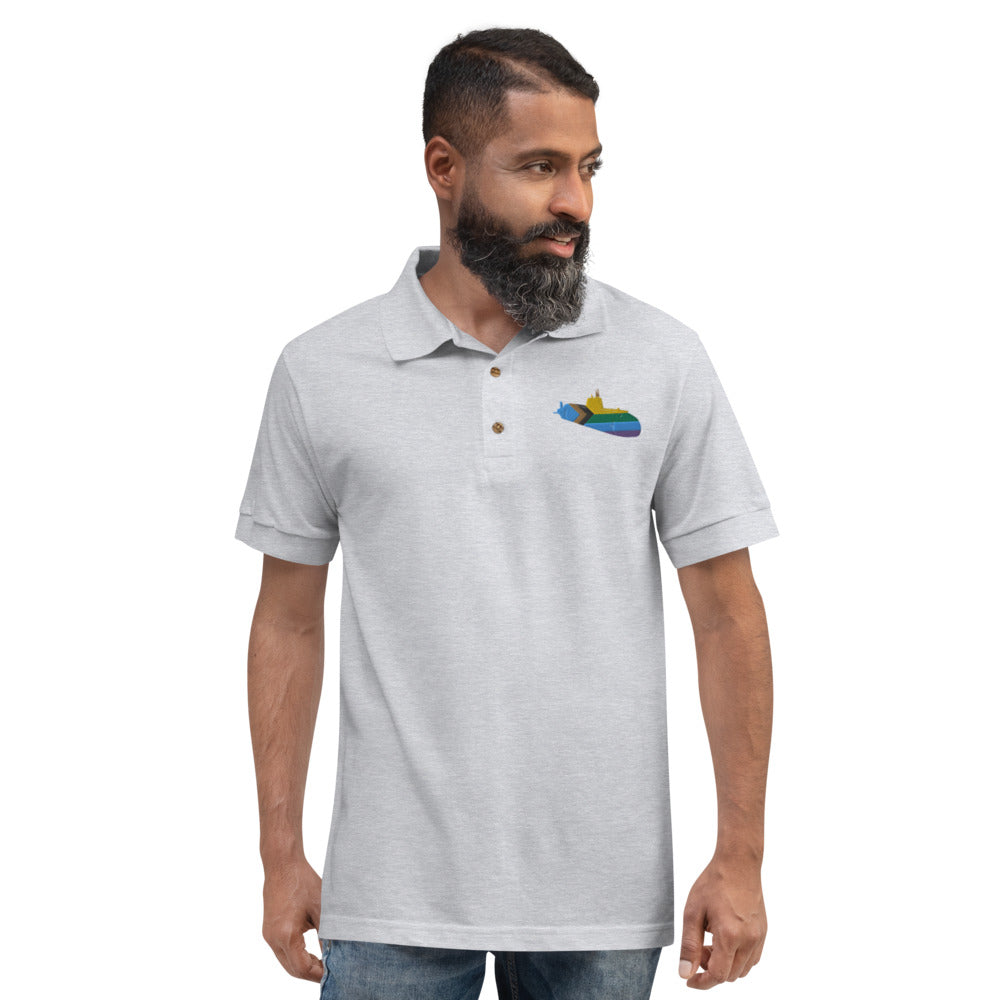 Multi coloured Sub Embroidered Polo Shirt