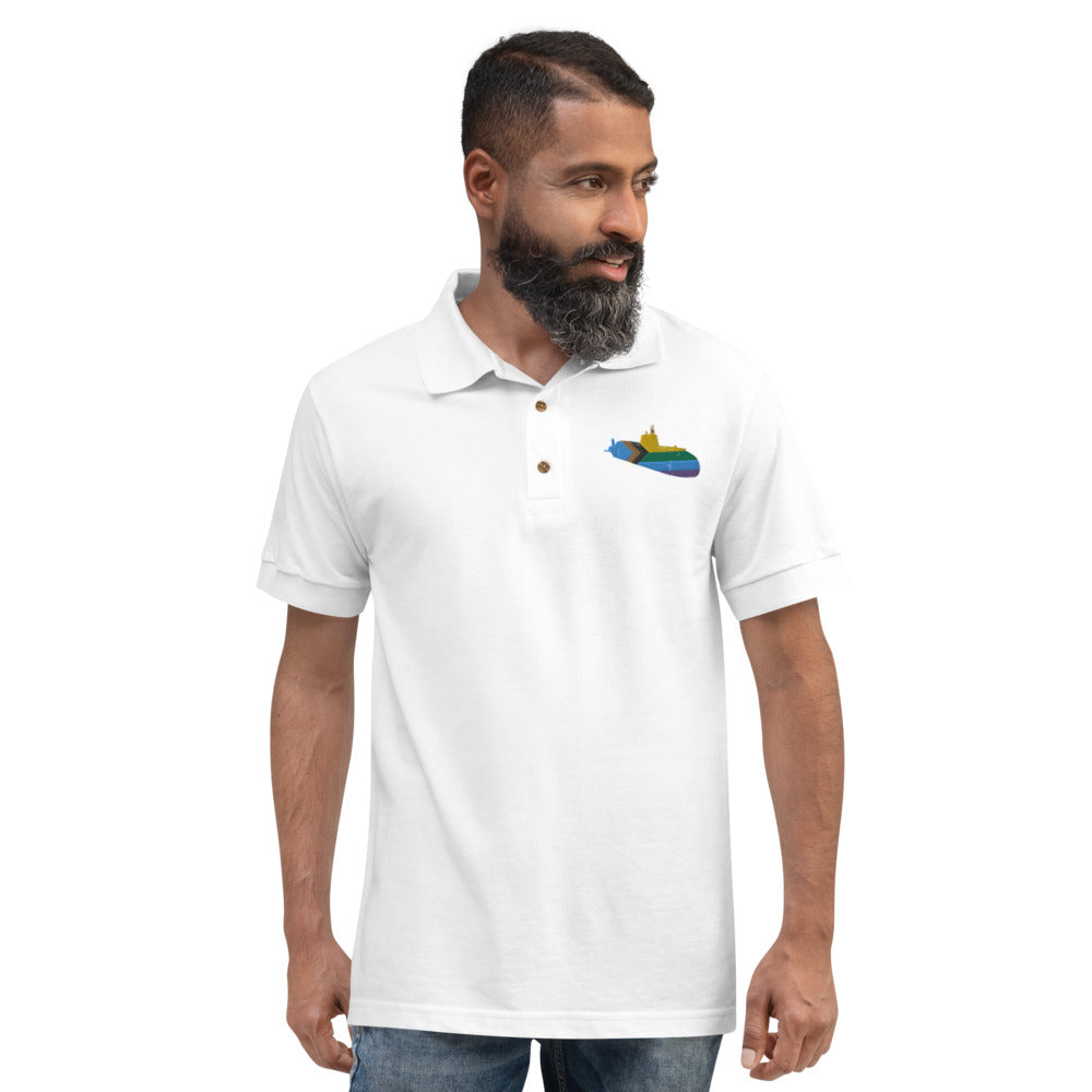 Multi coloured Sub Embroidered Polo Shirt