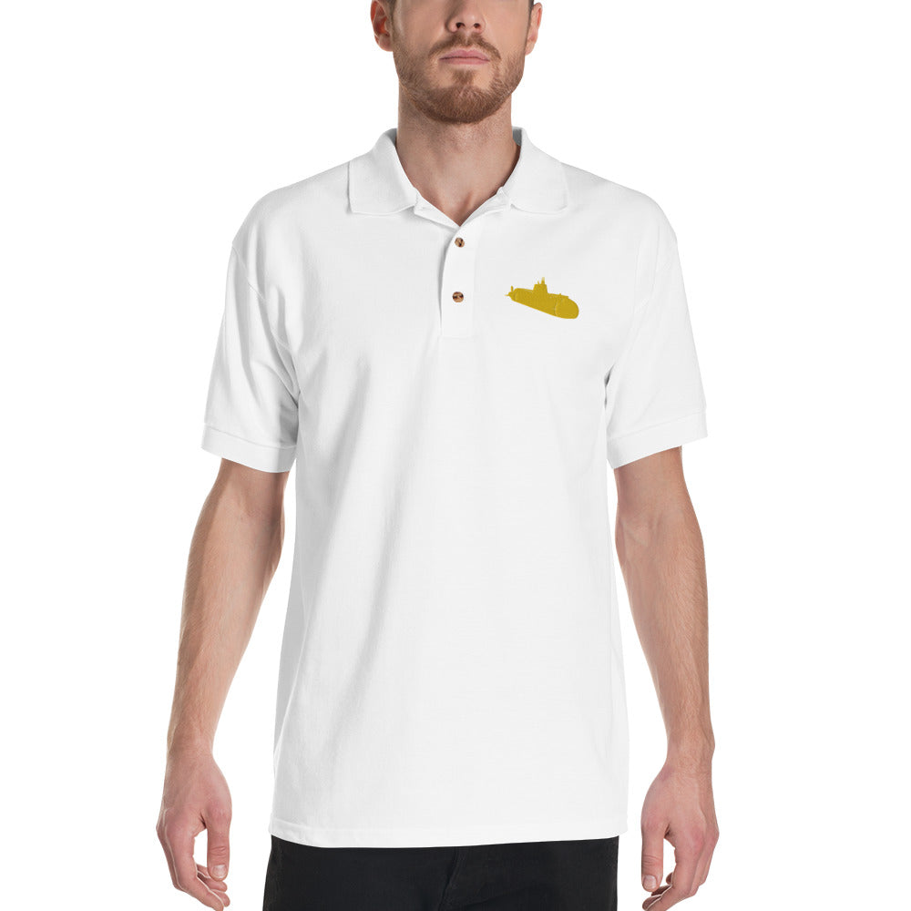 Yellow Sub Embroidered Polo Shirt