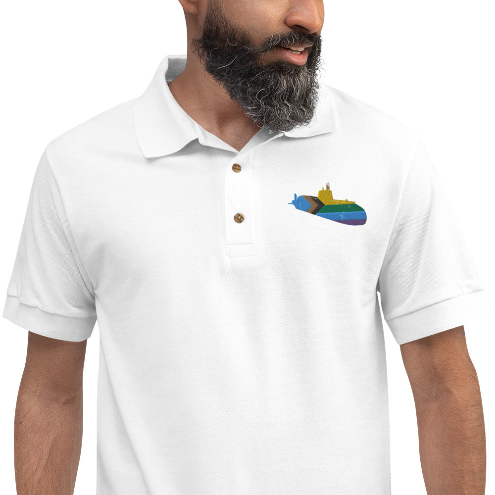 Multi coloured Sub Embroidered Polo Shirt