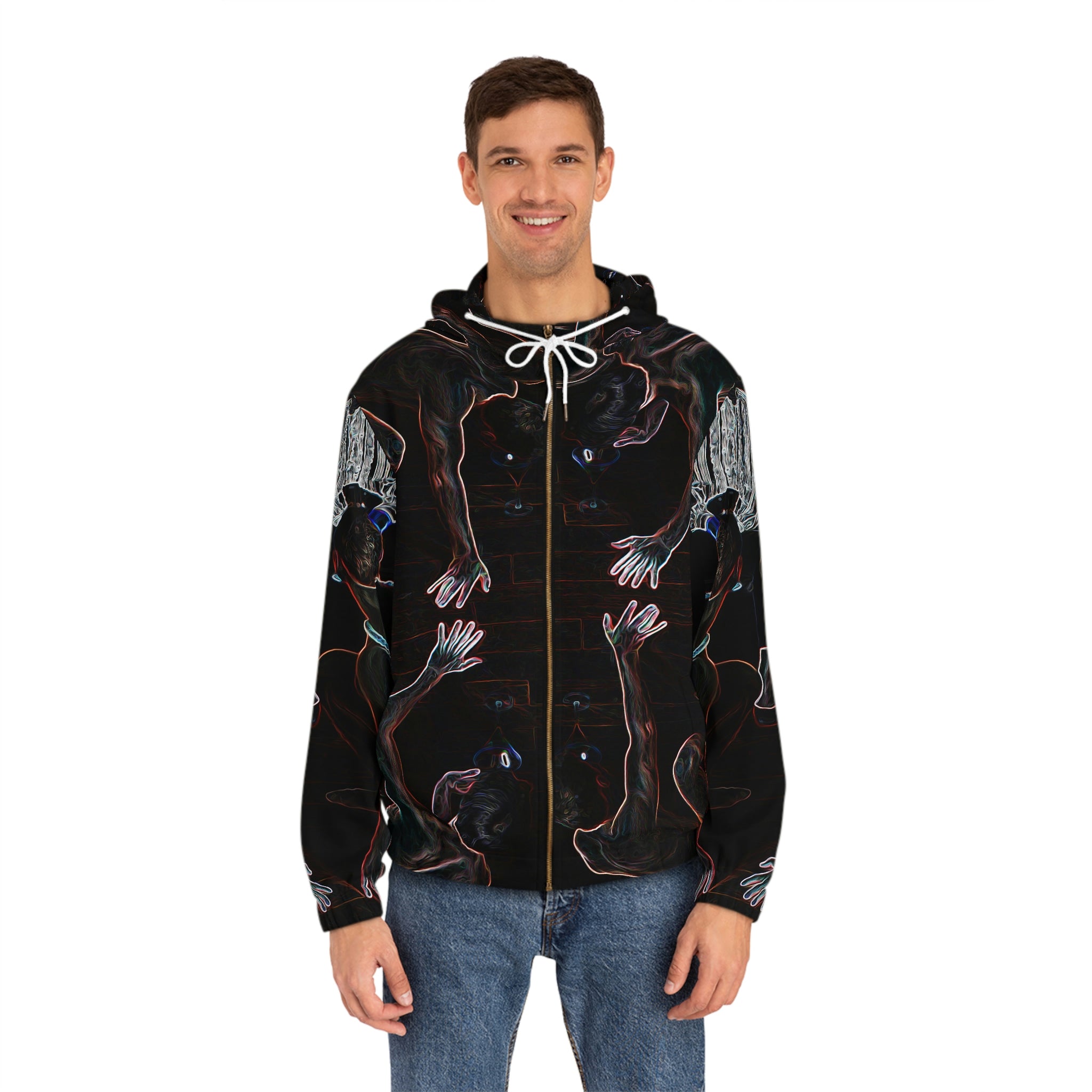 Cocktail Boys Men's Full-Zip Hoodie (AOP)